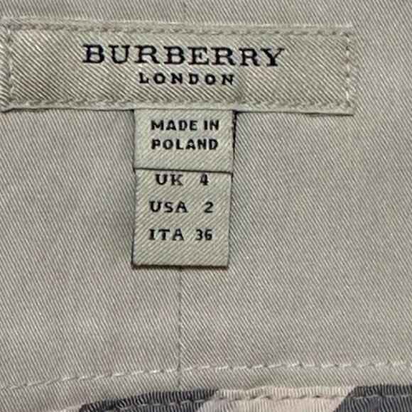 Burberry London Light Khaki High-Waist Pleated Mini Skirt Wrap Size IT 36 / US 2 - Picture 7 of 12